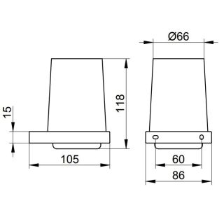 Стакан для зубных щёток Keuco Edition 11150059000 никель шлифованный